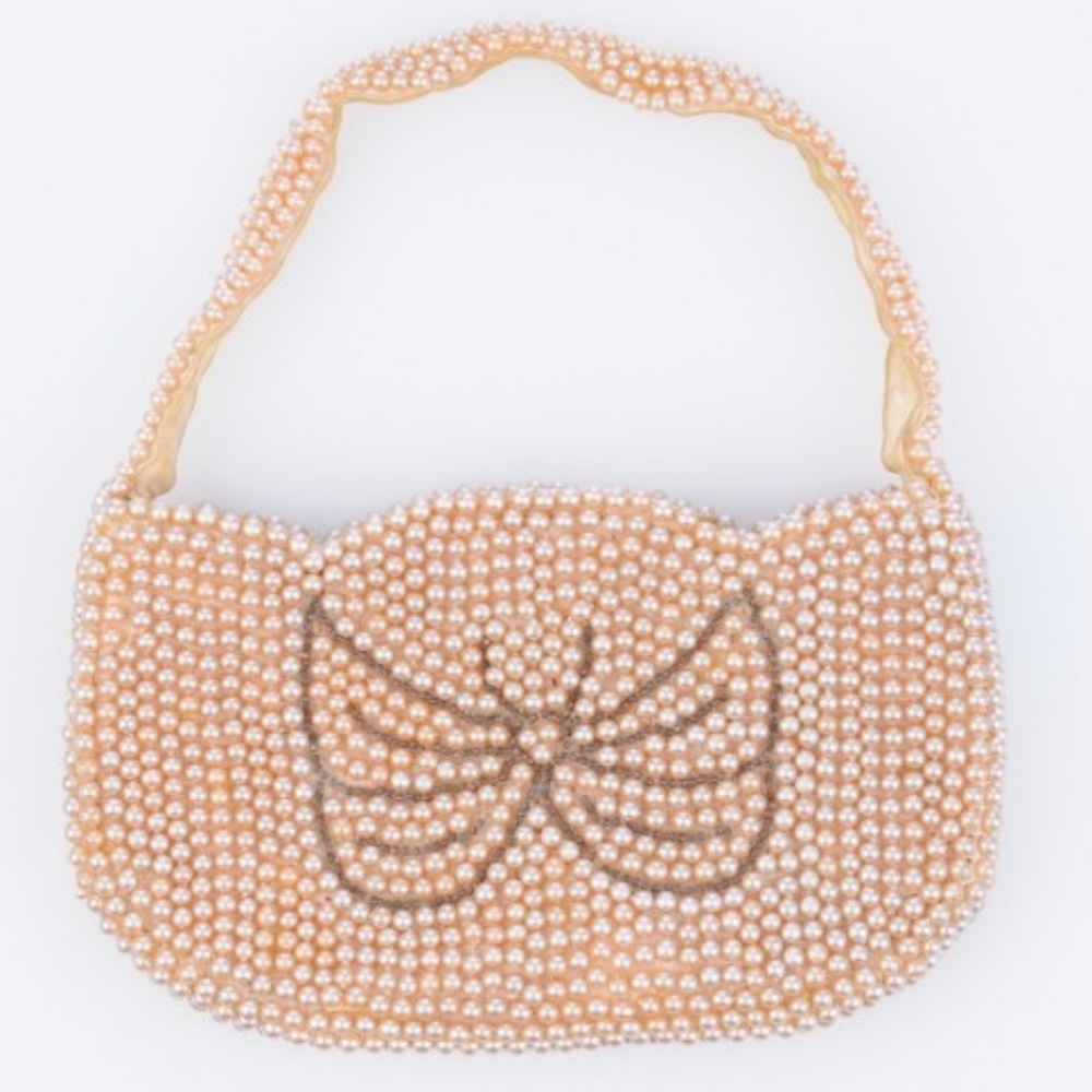Vintage Pearl Bridal Purse - 1950s Made in Japan